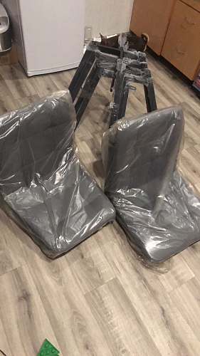 Стул на металлокаркасе Чилли К кирпичный / черный фото покупателя 399