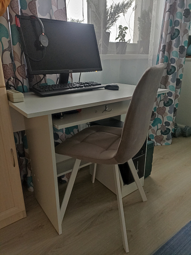 Стул на металлокаркасе Чилли черный / зеленый фото покупателя 970