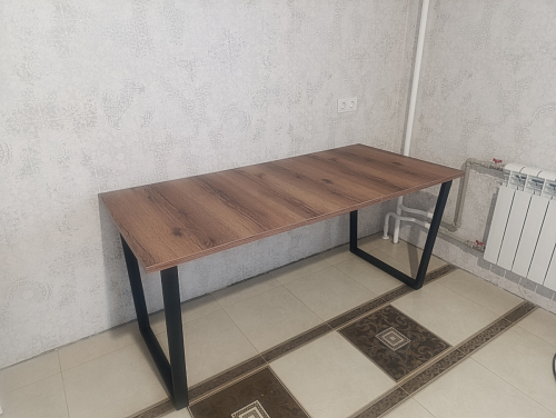 Стол Лота Лофт 140 25 мм черный матовый / дуб вотан фото покупателя 710