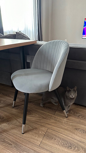 Стул на металлокаркасе Gabi latte / gold / black фото покупателя 161