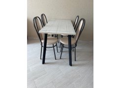 Деревянный стол Барон О 180 х 90 белая пленка шагрень / черный фото покупателя 38