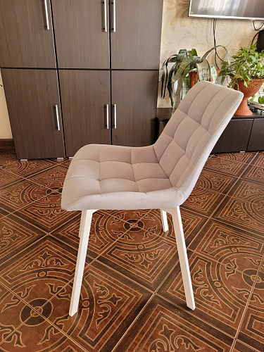 Стул на металлокаркасе Челси велюр коричневый / черный каркас фото покупателя 4