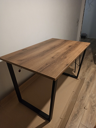 Деревянный стол Лота Лофт 140х80 черный матовый / бетон светлый фото покупателя 148