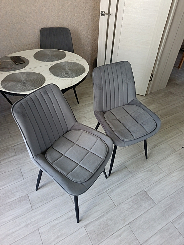 Стул на металлокаркасе Седа К velvet lux 76 / черный фото покупателя 314