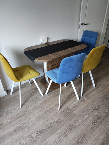 Стул на металлокаркасе Чилли синий / белый фото покупателя 940