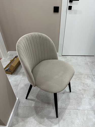 Стул на металлокаркасе Gabi 1 light blue / black / gold фото покупателя 53