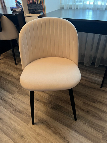 Стул на металлокаркасе Gabi 1 light blue / black / gold фото покупателя 458