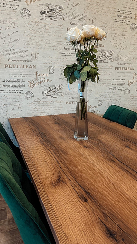 Деревянный стол Лота Лофт 140х80 черный матовый / бетон светлый фото покупателя 436