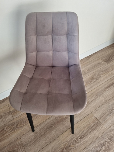 Стул на металлокаркасе Челси бежевый / черный фото покупателя 147