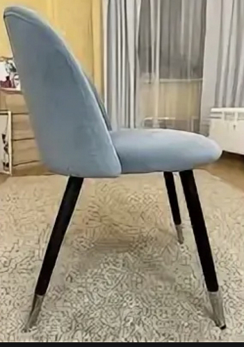 Стул на металлокаркасе Gabi 1 light blue / black / gold фото покупателя 494