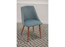 Стул на металлокаркасе Morgan light blue / black из шоурума 2