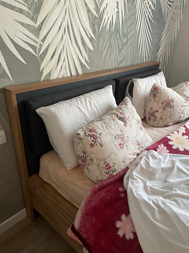 Двуспальная кровать Клауд 160х200 парящая дуб крафт золотой / антрацит фото покупателя 160