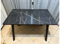 Стеклянный стол Агни 110 королевский мрамор / черный матовый фото покупателя 1
