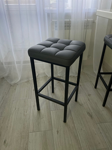 Барный стул Лофт микровелюр катания блэк / черный матовый фото покупателя 168