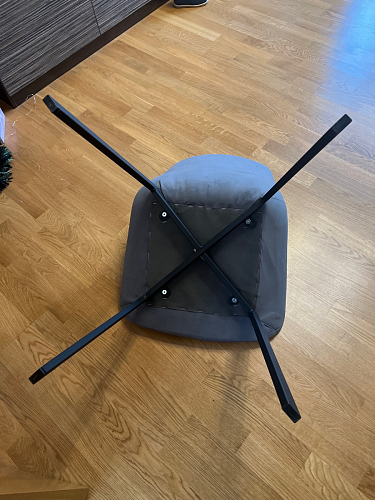 Стул на металлокаркасе Челси велюр коричневый / черный каркас фото покупателя 22