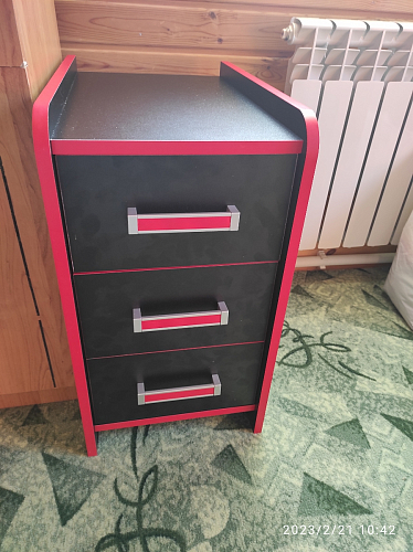 Тумба Ханна черная / красная  - Уцененный экземпляр фото покупателя 78