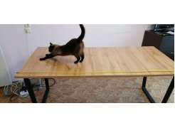 Деревянный стол Лота Лофт 120(160)х75 черный матовый / бетон светлый фото покупателя 324