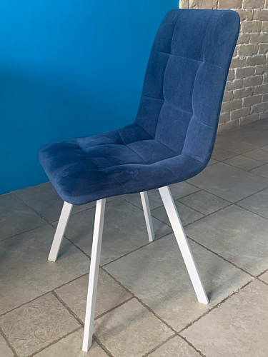 Стул на металлокаркасе Чилли синий / белый фото покупателя 823