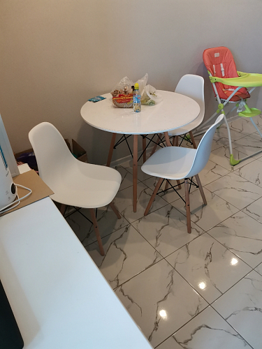 Пластиковый стул Eames PC-015 серо-голубой / дерево фото покупателя 376