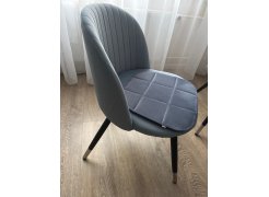 Стул на металлокаркасе Gabi 1 бежевый / черный с серебряными наконечниками фото покупателя 568