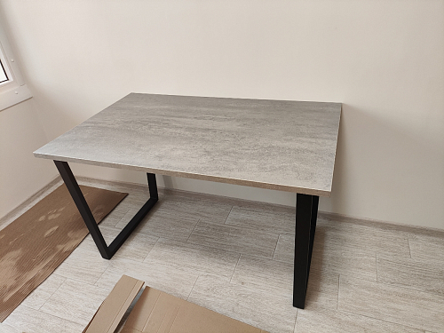 Деревянный стол Лота Лофт 140х80 дуб крафт табачный / черный матовый фото покупателя 449