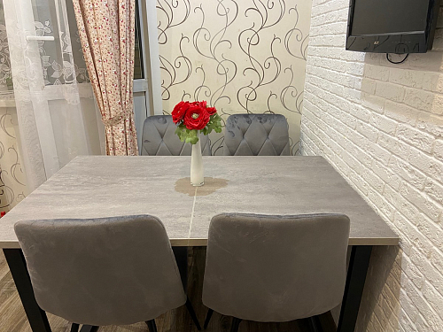 Стол раскладной Лота Лофт 120 25 мм юта / черный матовый фото покупателя 28