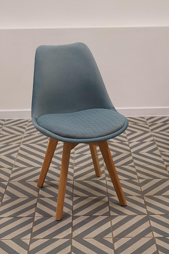 Стул Bonuss blue / wooden legs из шоурума 6