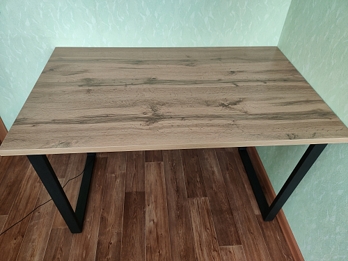 Деревянный стол Лота Лофт 140х80 черный матовый / бетон светлый фото покупателя 1012