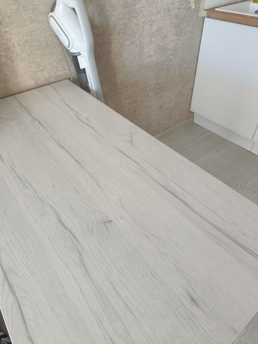 Стол Тринити Лофт 140 25 мм дуб делано темный / белый фото покупателя 46