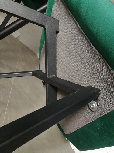 Стул на металлокаркасе Чилли К черный / зеленый фото покупателя 199