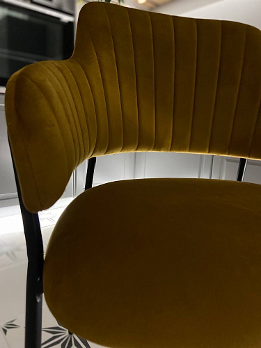 Стул на металлокаркасе Инклес темно-зеленый / черный глянец фото покупателя 17