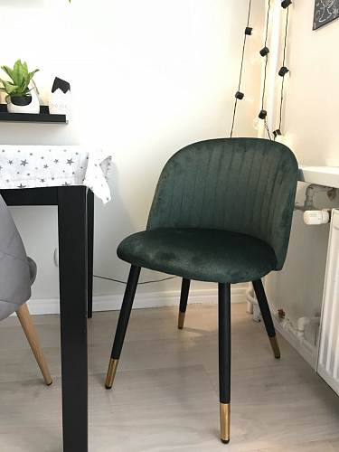 Стул на металлокаркасе Gabi green / black / silver фото покупателя 66