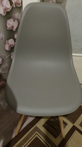 Пластиковый стул Eames PC-015 серо-голубой / дерево фото покупателя 277