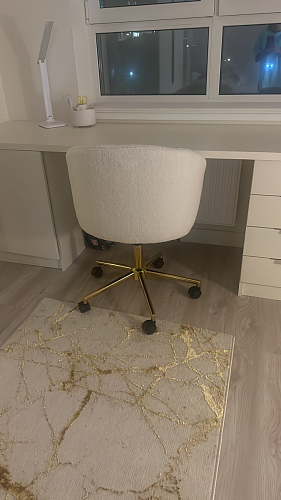 Компьютерное кресло Lika white teddy / black фото покупателя 2