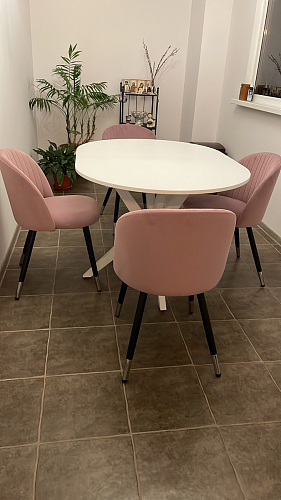 Стул на металлокаркасе Gabi latte / gold / black фото покупателя 191