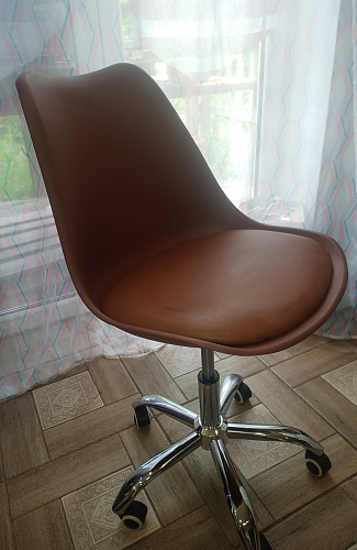 Компьютерное кресло Kolin с подушкой clear / white фото покупателя 399