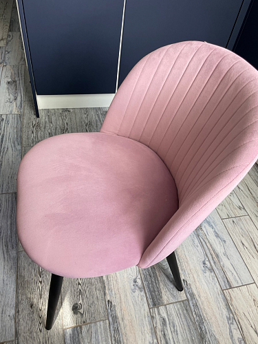 Стул на металлокаркасе Gabi 1 light blue / black / gold фото покупателя 44