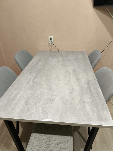 Деревянный стол Лота Лофт 140х80 дуб крафт табачный / черный матовый фото покупателя 512