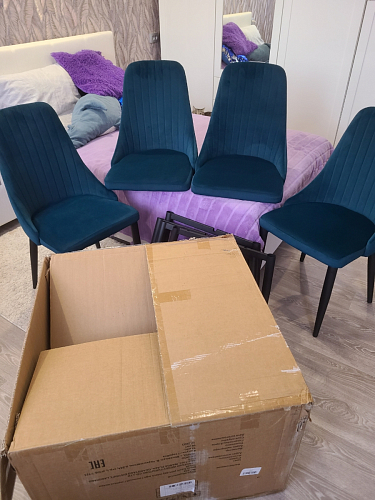 Стул на металлокаркасе Kora black / gray фото покупателя 354