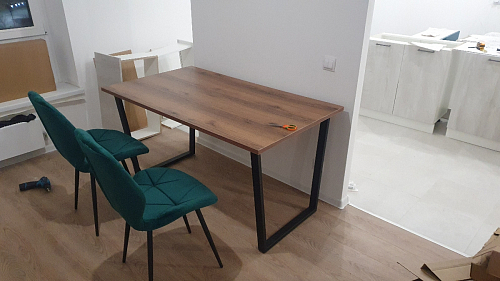 Стол Лота Лофт 120 25 мм сабия / белый матовый фото покупателя 340