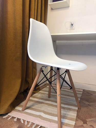 Пластиковый стул Eames PC-015 серо-голубой / дерево фото покупателя 304