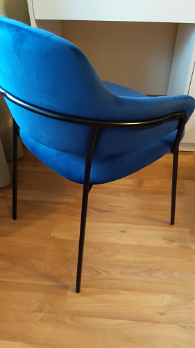 Стул на металлокаркасе Инклес дымчатый / черный глянец фото покупателя 33