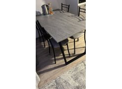 Деревянный стол Лота Лофт 120(160)х75 черный матовый / бетон светлый фото покупателя 513