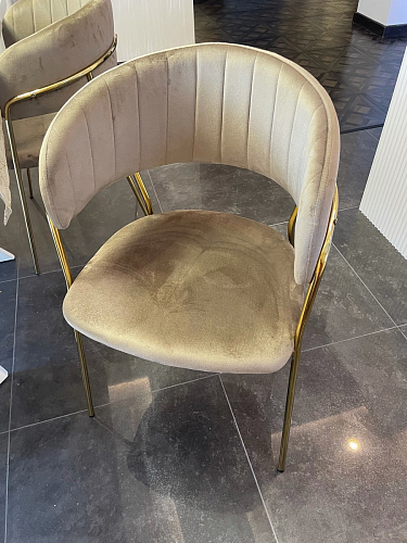 Стул на металлокаркасе Kamelia зеленый / золото фото покупателя 41