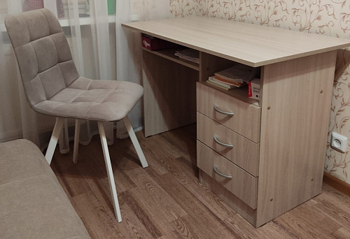 Стол письменный Бриз МДФ волна лайм / ясень светлый фото покупателя 12