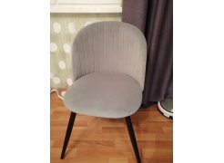 Стул на металлокаркасе Gabi 1 бежевый / черный с серебряными наконечниками фото покупателя 838