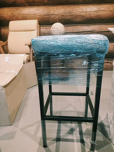 Барный стул Лофт ткань канди грей / черный матовый фото покупателя 257