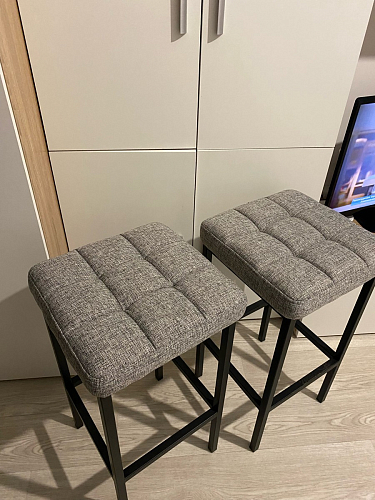 Барный стул Лофт микровелюр катания блэк / черный матовый фото покупателя 129