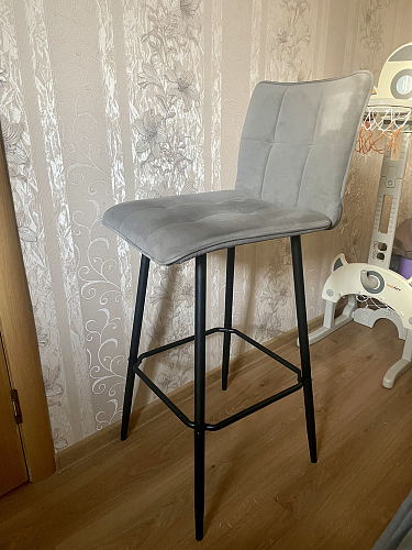 Барный стул Bari серый велюр фото покупателя 25