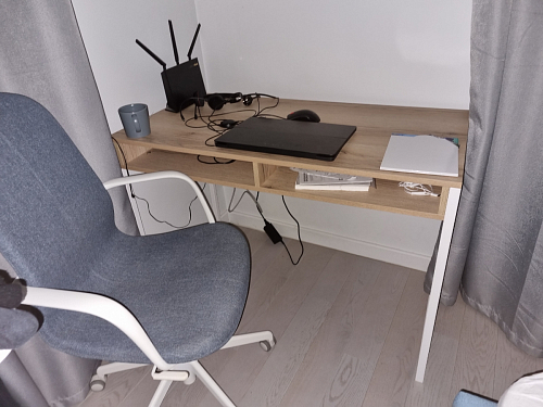 Письменный стол Леон Лофт бетон / черный матовый фото покупателя 188